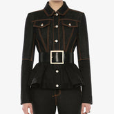 Light gold square buckle wide waist belt in soft cowhide leather