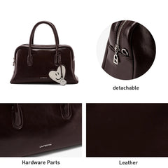Structured tote in large capacity luxury style