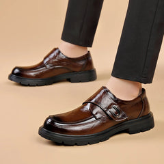 Men Loafers PU Solid Color Business Casual Men Shoes Size 38-46