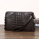 2026 New Men's Crocodile Clutch Bag Briefcase High-quality Real Cowhide Envelope Clutch Bag Large Capacity Men's Bag