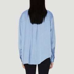 TWOTWINSTYLE Hit Color Spliced Diamonds Loose Blouse for Women Lapel Long Sleeve Pstchwork Pockets Female New