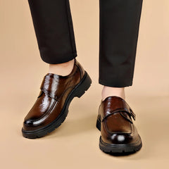 Men Loafers PU Solid Color Business Casual Men Shoes Size 38-46