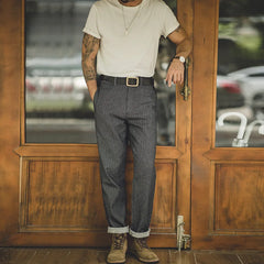 The Grey Herringbone Selvedge Jean
