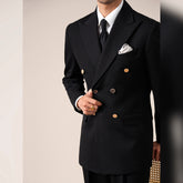 British Style Suit Set For Men Fall Winter European Style Double Breasted Men Suit Business Tuxedos Slim Blazer Men Tuxedo Suit