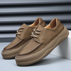 Men Hollowed Out Derby Shoes Made of Genuine Leather Breathable Comfortable Retro Versatile Classic Men Business Leather Shoes