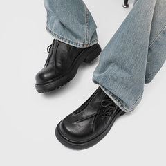 Derby thick soled men's leather shoes Fashion designer styles Party and Work Daily leisure and business Adult suit shoes 38-46