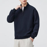 Autumn Zipper Stand Collar Pullover Sweatshirt Men Loose Casual Streetwear Fashion Sweatshirts Couple Hoodie Coat Outerwear