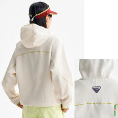 Quick - Dry Breathable Waffle Knit Hooded Sweatshirt for Spring/Summer Outdoor Sports Unisex Hoodie