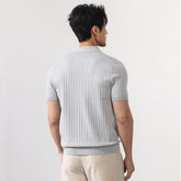 Men Summer Business Casual Fashion Vintage Short Sleeve Knitted Polo Shirt Male Commuter Sweater T-shirt Tees Tops