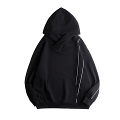 2025 Autumn Loose Hoodie Techwear Harajuku Men Functional Hoodies Hip Hop Streetwear Pullover Sweatshirts Oversized Cotton