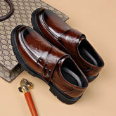 Men Loafers PU Solid Color Business Casual Men Shoes Size 38-46