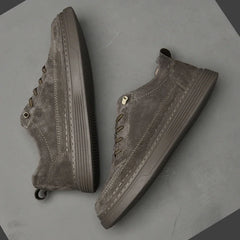 حذاء تزلج رجالي رياضي من الجلد الطبيعي بتصميم فاخر مريح للقيادة
