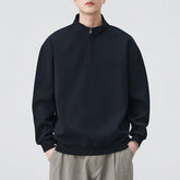 Autumn Zipper Stand Collar Pullover Sweatshirt Men Loose Casual Streetwear Fashion Sweatshirts Couple Hoodie Coat Outerwear