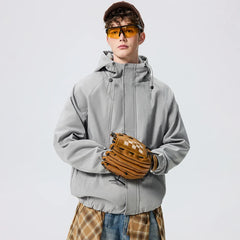 2026 New Arrival Unisex Hooded Workwear Jacket: Loose Fit & Versatile Outerwear All Occasions Loose Jacket for Outdoor Leisure