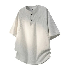 Summer Short Sleeved T-shirt Men Fashion Black Stand Up Collar T-shirt Men Streetwear Korean Loose Pullover T Shirt Mens Top