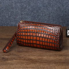 2026 Sunmer New Men's Crocodile Clutch Bag Briefcase High-quality Real Cowhide Envelope Clutch Bag Large Capacity Men's Bag