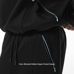Couples' Casual Loose Solid Color Hooded Sports Shirt, Men's Breathable, Sweat-wicking Long-sleeve T-shirt.