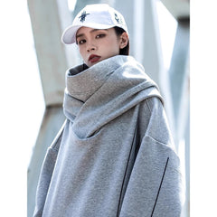 2025 Autumn Loose Hoodie Techwear Harajuku Men Functional Hoodies Hip Hop Streetwear Pullover Sweatshirts Oversized Cotton