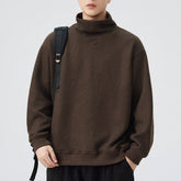 Men Loose Casual Stand Collar Pullover Sweatshirts Man Streetwear Fashion Cityboy Sweatshirts Couple Hoodie Coat