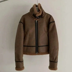 IEFB Leather Cotton Coat For Men's Winter Korean Style Loose Lamb Suede Motorcycle Pu Padded Jacket Trend Male Spring New 9C3184