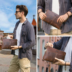 CONTACT'S Genuine Leather Clutch Bags for Men Password Lock Security Clutches Phone Pocket Men's Bag Handbag Male Cluth Wallet