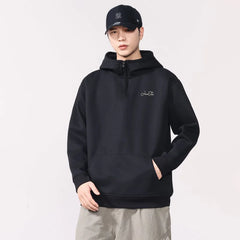 Oversize M-7XL Hoodie Men Streetwear Fashion Loose Casual Plus Size Wide Fat Pullover Hooded Sweatshirt Cityboy Tops Outerwear