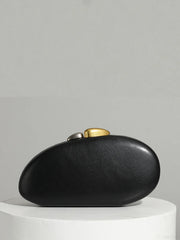 Shell lock chain bag in PU leather