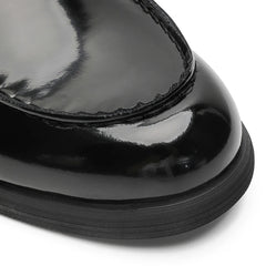 men's Black Patent Leather Loafers with Metal Buckle Slip On Formal Shoes Office Work Casual Streetwear Fashion Trainers 2026 Ne