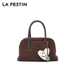 Barrel Boston crossbody in suede