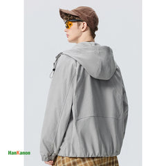 2026 New Arrival Unisex Hooded Workwear Jacket: Loose Fit & Versatile Outerwear All Occasions Loose Jacket for Outdoor Leisure