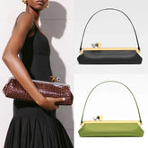 Frame clutch with kiss lock in luxury style