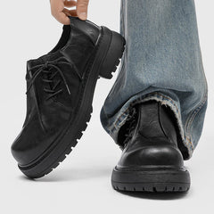 Derby thick soled men's leather shoes Fashion designer styles Party and Work Daily leisure and business Adult suit shoes 38-46
