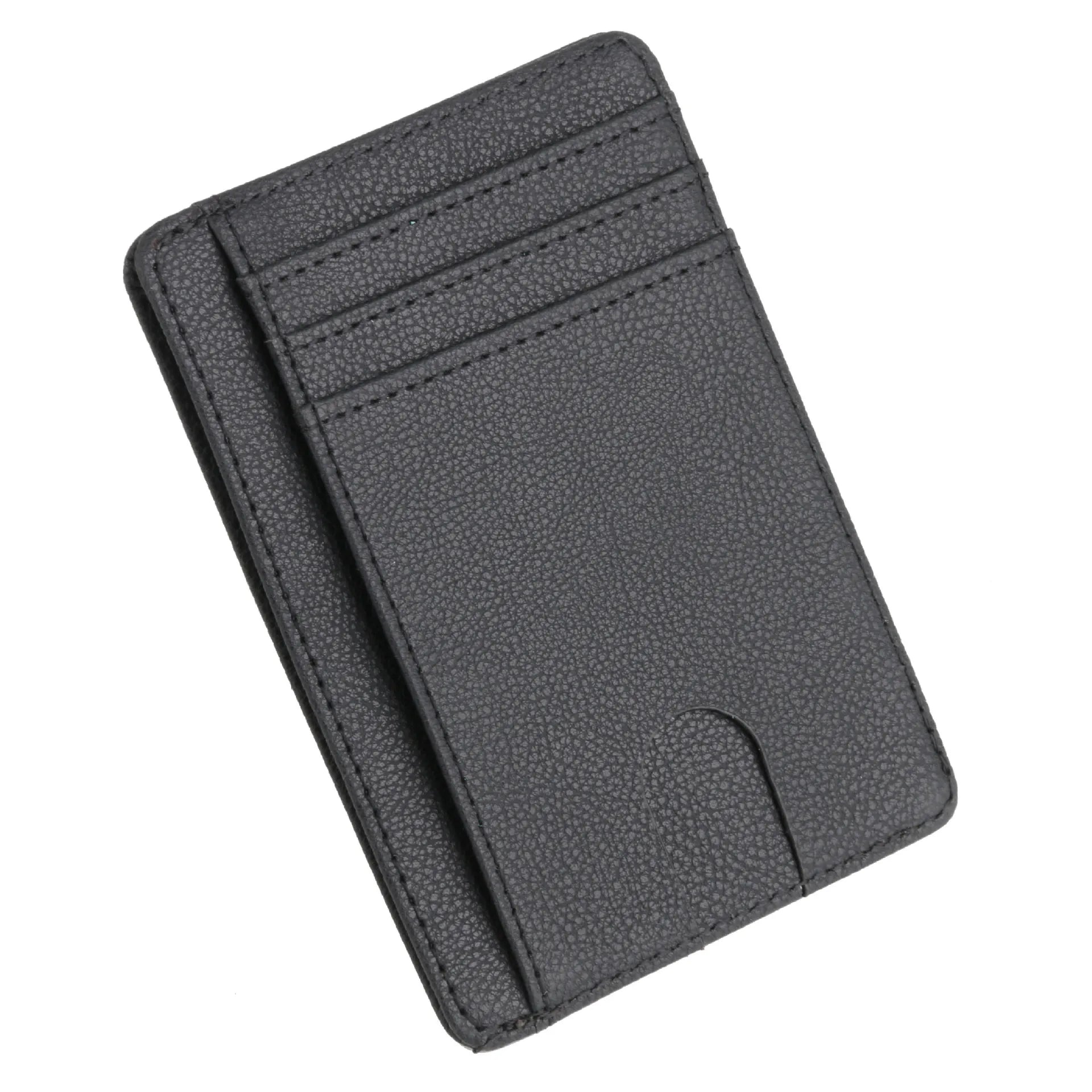 محفظة جلدية رفيعة لحفظ بطاقات الائتمان وحجب RFID