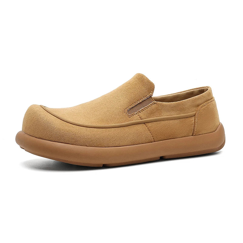 Men Loafers Faux Suede Flat Bottom Comfortable Breathable Daily Casual Men Shoes Size 38-46