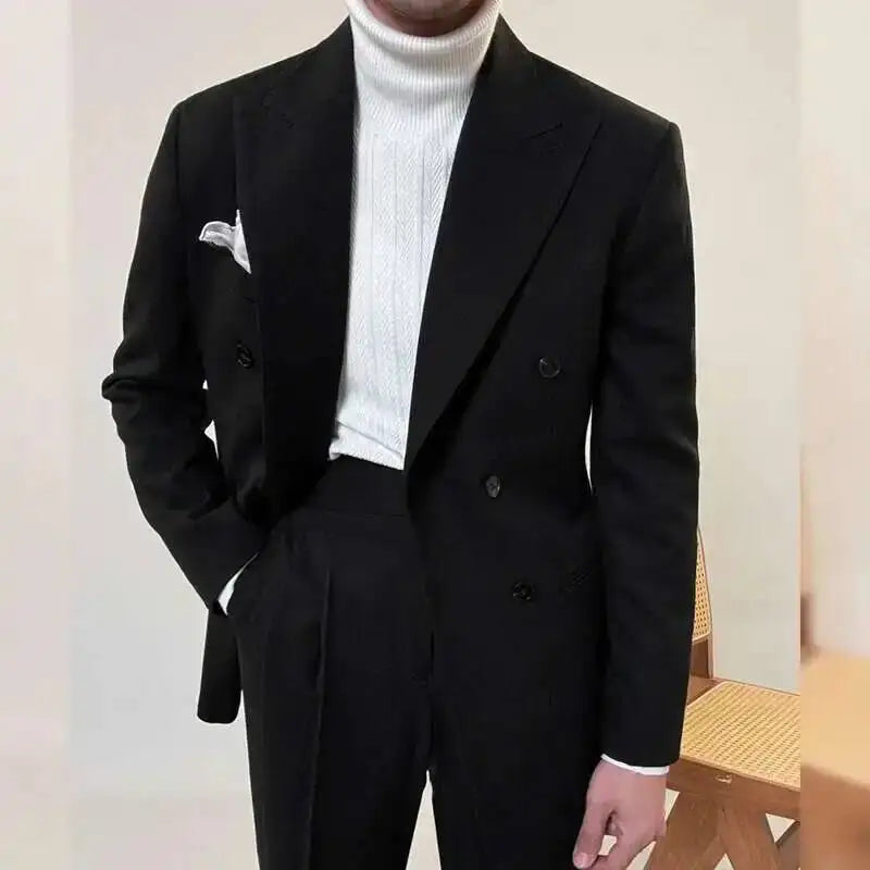Casual Office Party Prom Costume Homme Men Tuxedo Suit Winter High Quality Business Dress Suit Wedding Suit For Men Versatile
