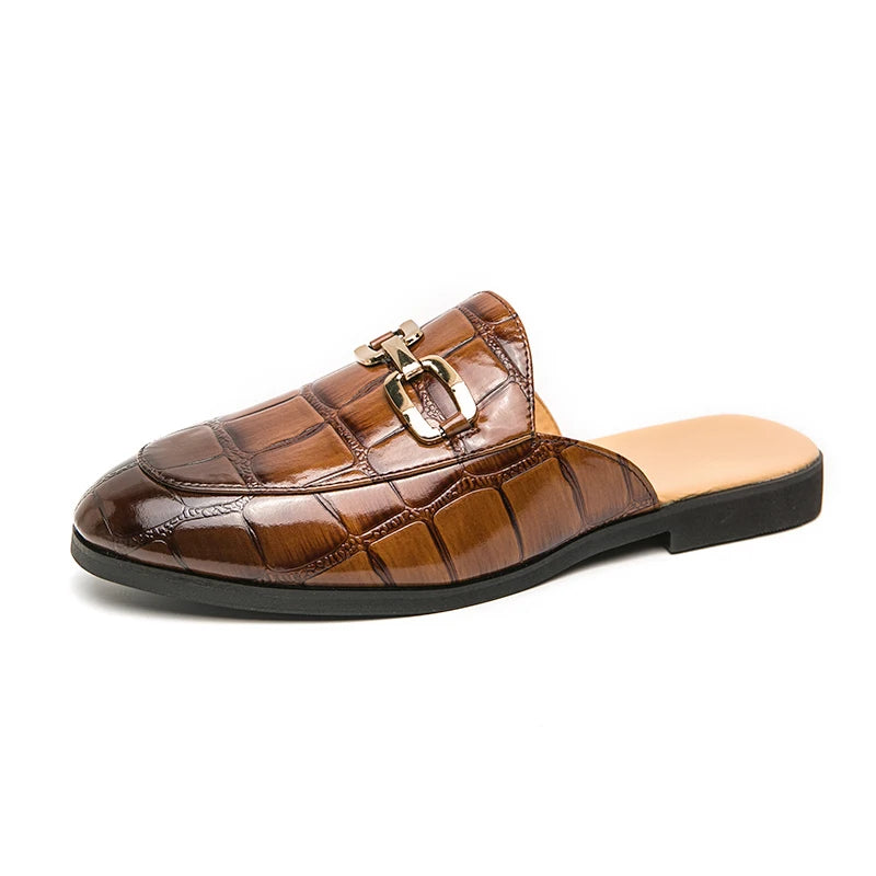 Men’s Patent Leather Mules – British Yuppie Style