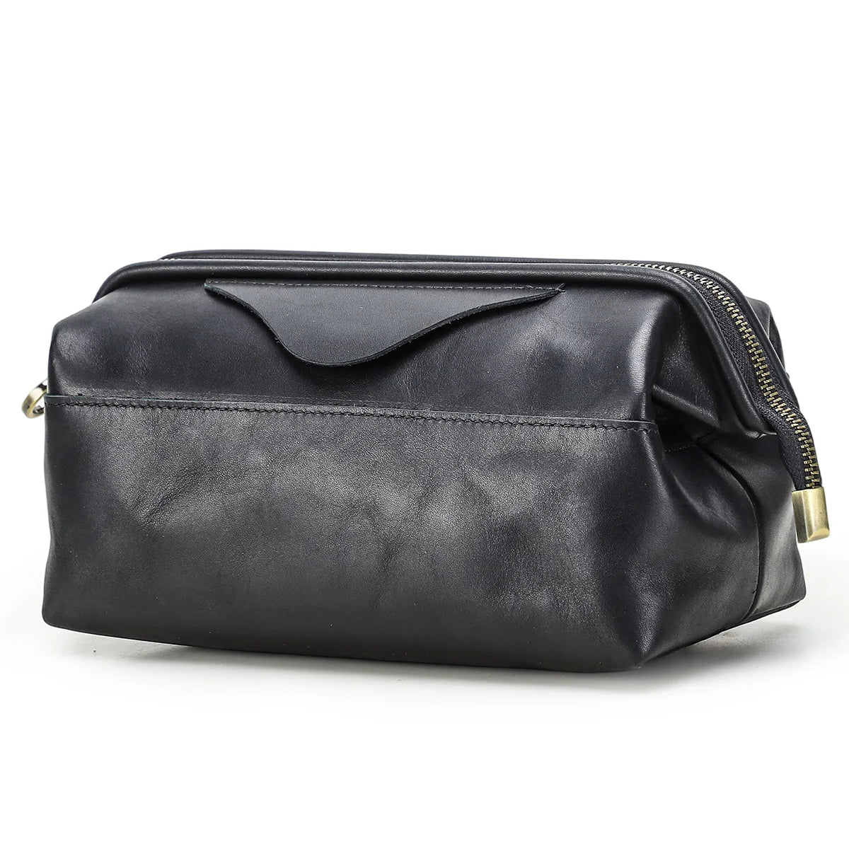 CONTACT'S Genuine Leather Cable Organizer Bags for Men Travel Cable Clutch Bag Portable Electronics Pouch Men's Bag Handbag Male