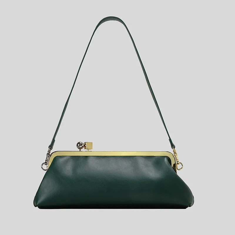 Frame clutch with kiss lock in luxury style