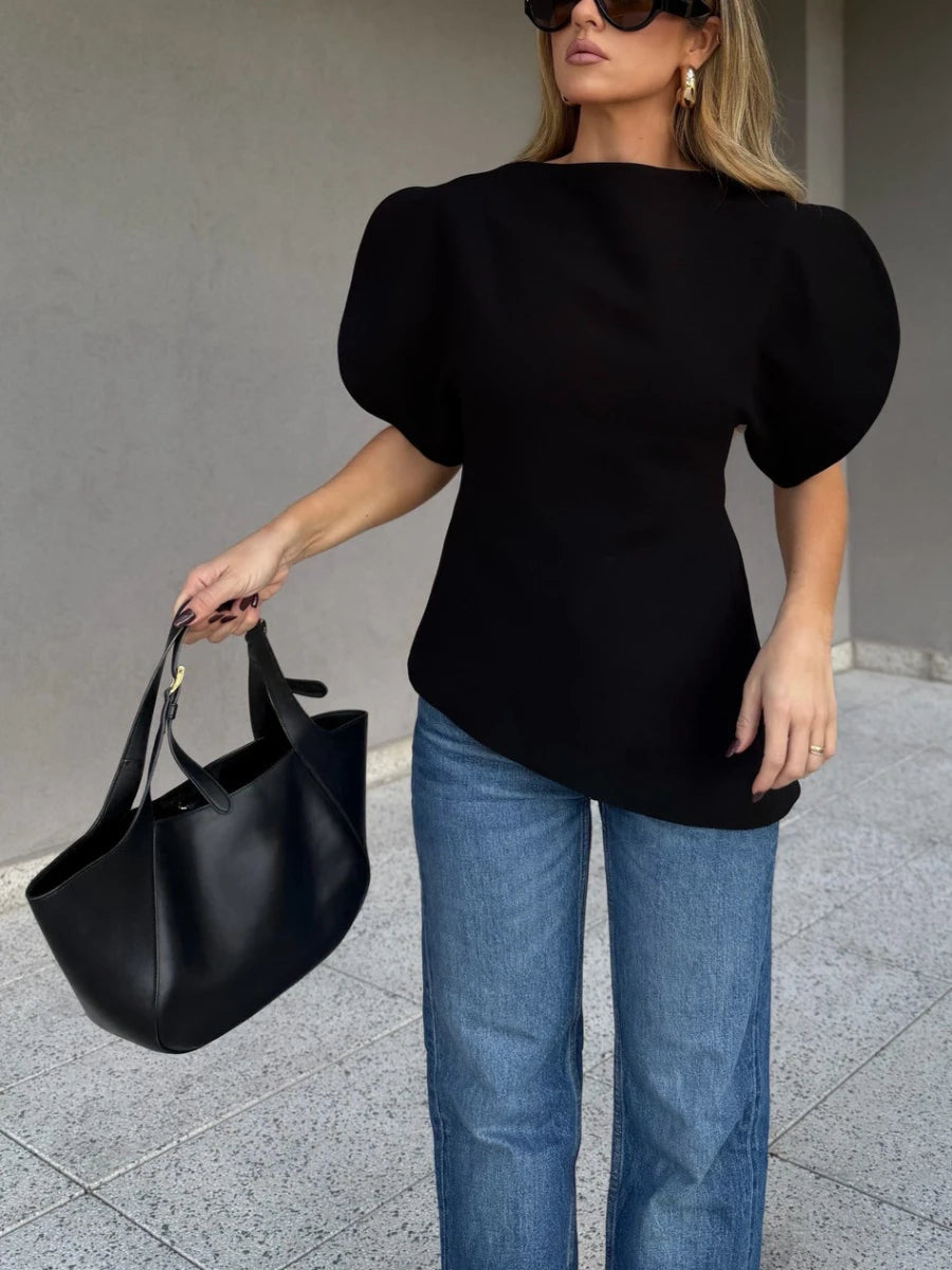 Spliced Fold Loose Shirt