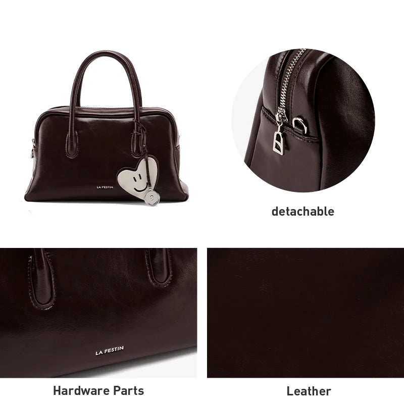 Structured tote in large capacity luxury style
