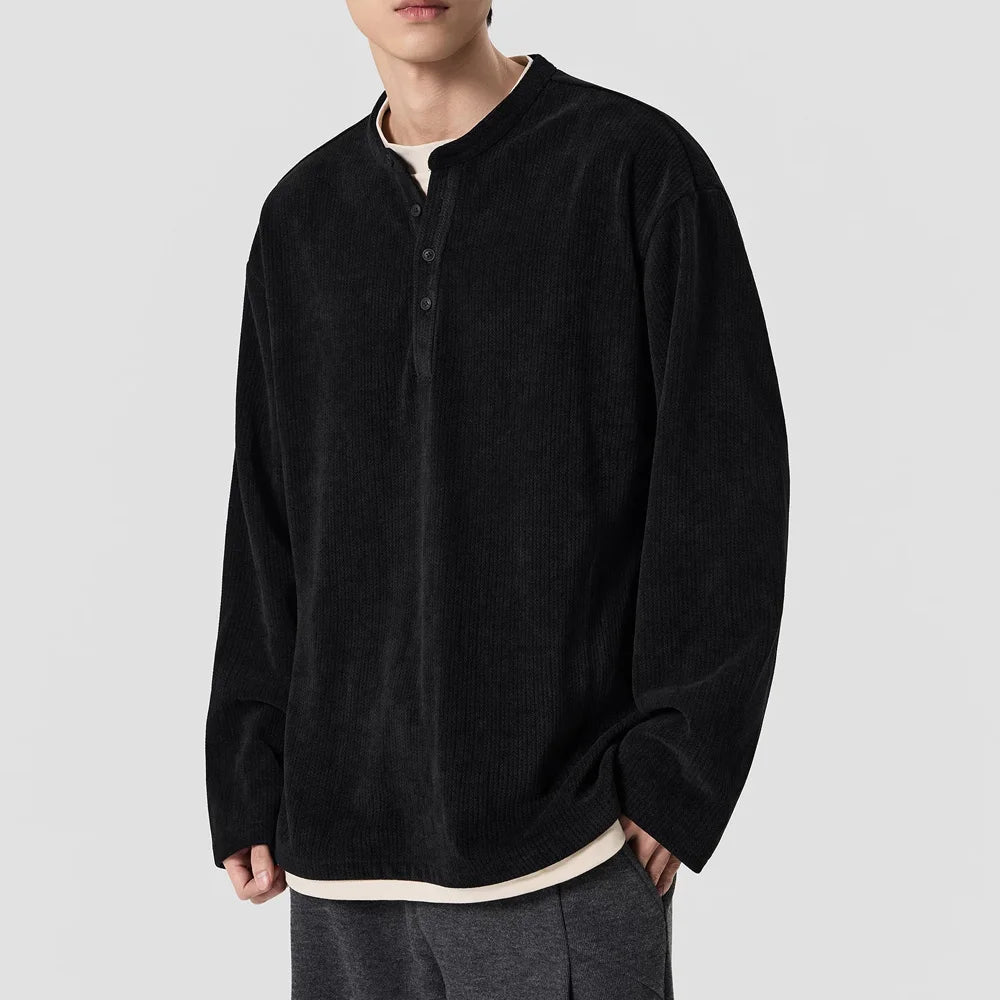 Splice White Edge Tshirt Men American Vintage Fashion Long Sleeve Loose Casual T-shirt Boys Streetwear Hip-hop T Shirt Tops