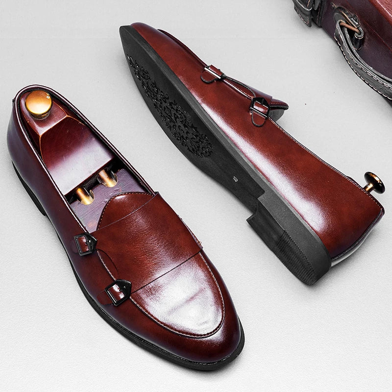 Men Loafers PU Classic Business Banquet Men Shoes Size 38-48