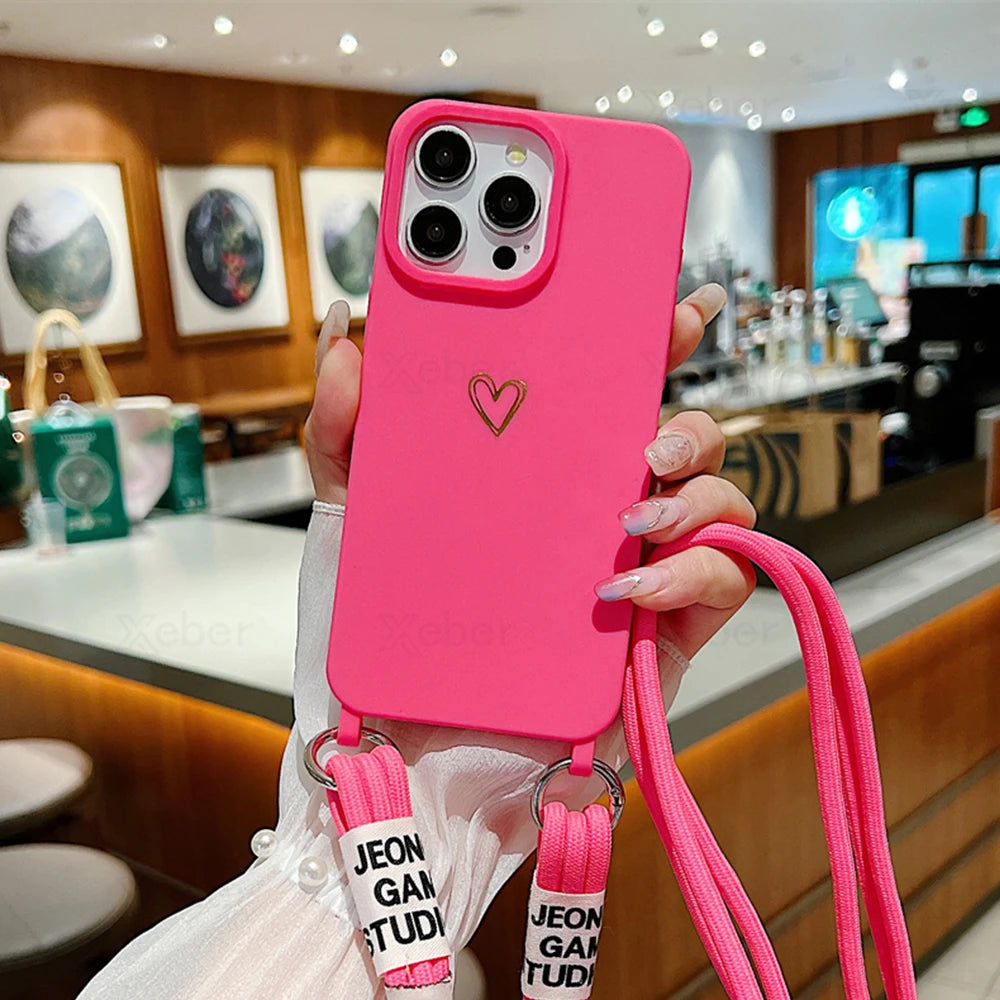 12. Heart Strap Silicone Case