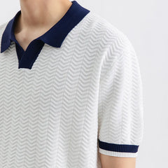 Polo Shirt Men Summer Ice Silk Short Sleeve Business Casual Vintage Knitted T-shirt Man Korean Streetwear Fashion T Shirts Tops