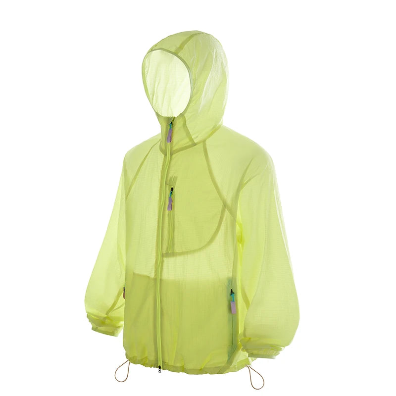 Men's Outdoor UPF50+ Sun Protection Jacket - Summer Lightweight Ice Silk Quick-Dry Anti-UV Breathable Coat Unisex