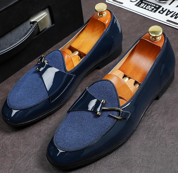 Men Loafers Shoes High Quality Faux Suede Leather Slip-on Fashion Casual Dress Shoes Personality Size 38-48