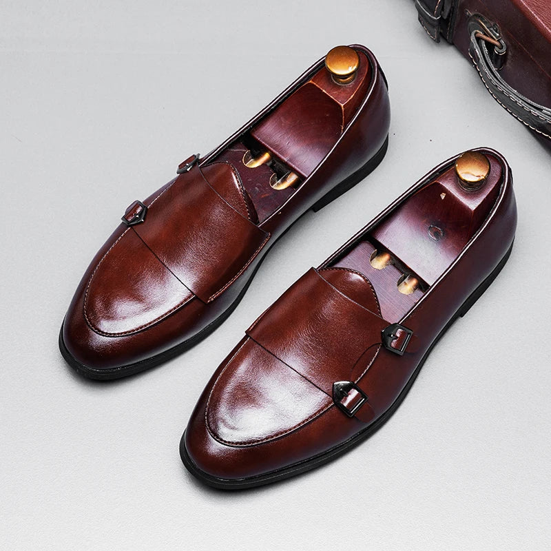 Men Loafers PU Classic Business Banquet Men Shoes Size 38-48