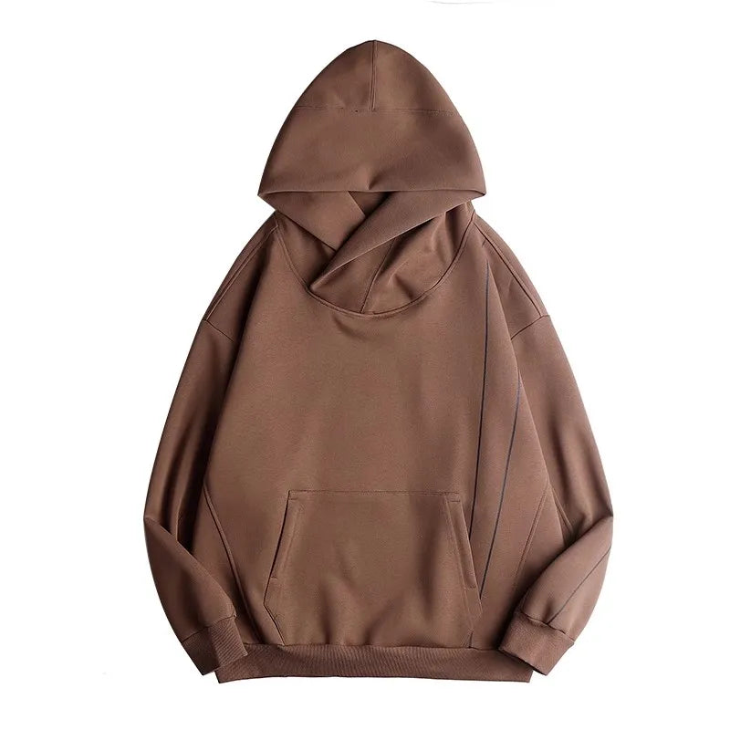 2025 Autumn Loose Hoodie Techwear Harajuku Men Functional Hoodies Hip Hop Streetwear Pullover Sweatshirts Oversized Cotton