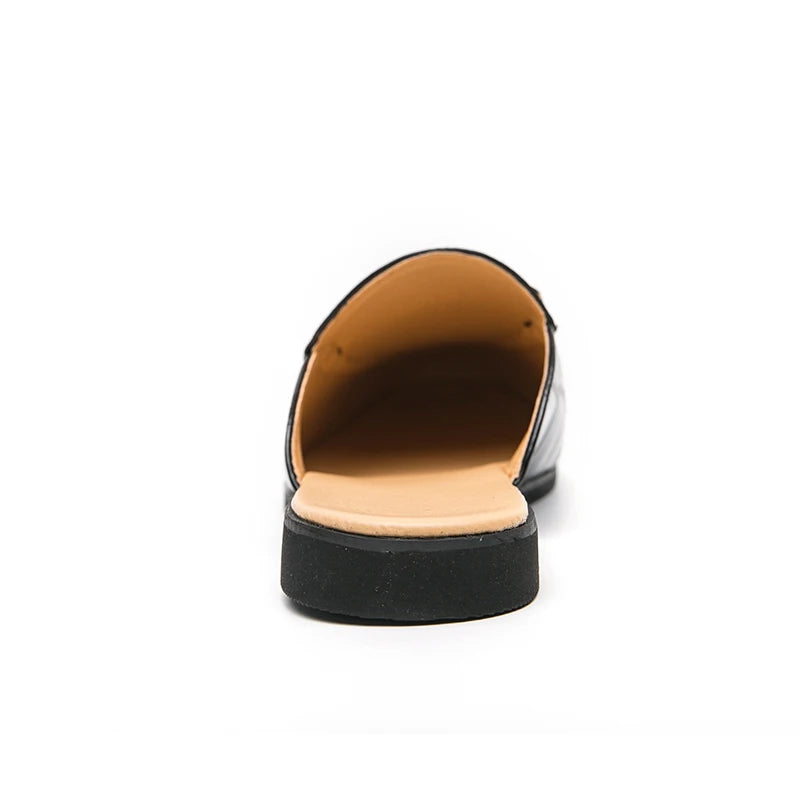 Men’s Patent Leather Mules – British Yuppie Style