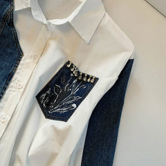 Denim Diamante Shirt